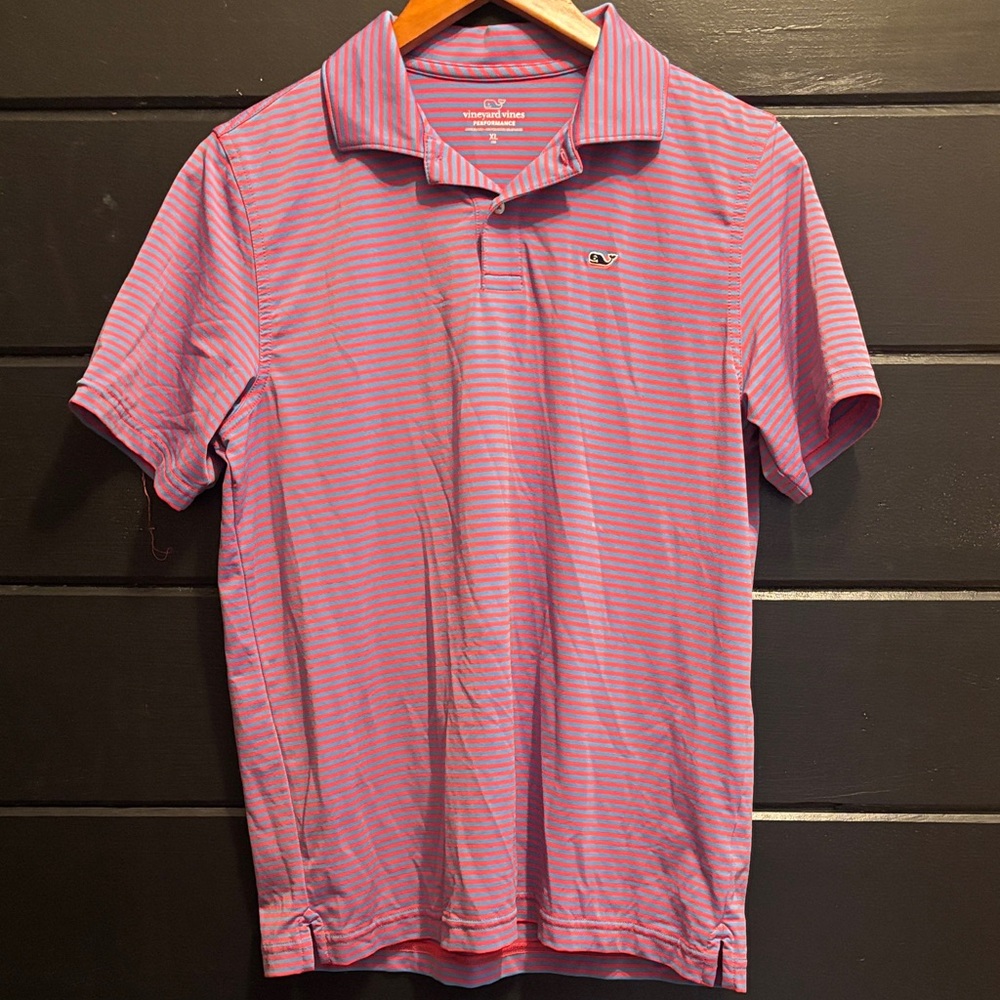 Vineyard Vines Boy’s Red and Blue Polo Shirt